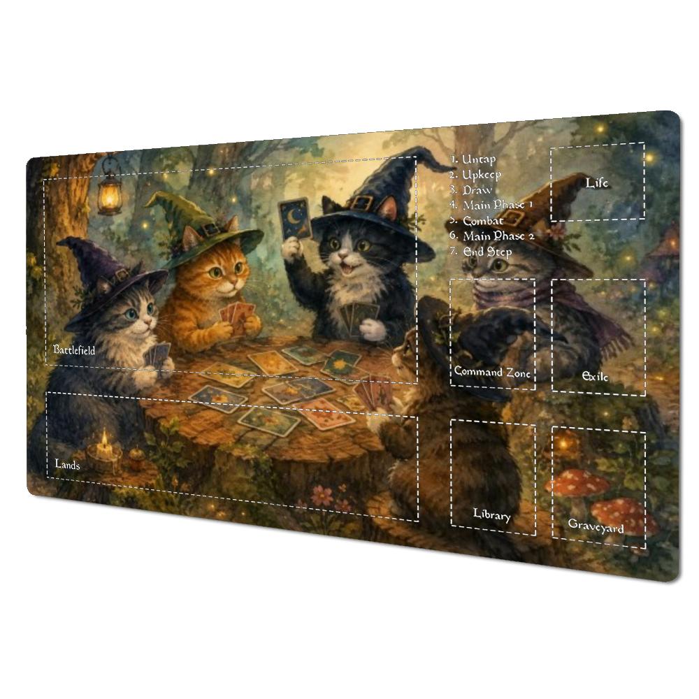Witch Cats Play Cards Magic Fo - Door Mat Blank recension och pris
