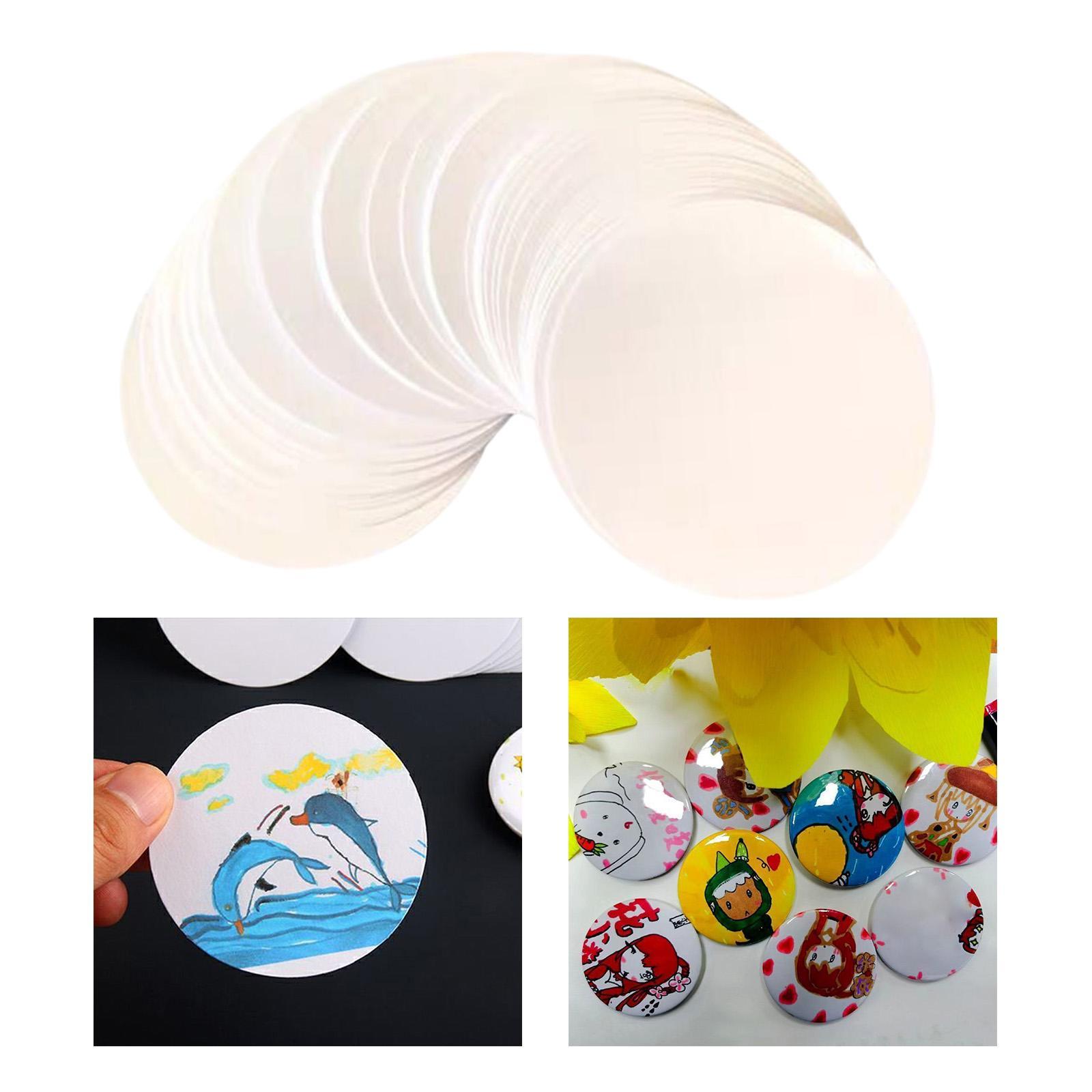 100x Button Badge Blank Paper  - Button Badge Blank recension och pris