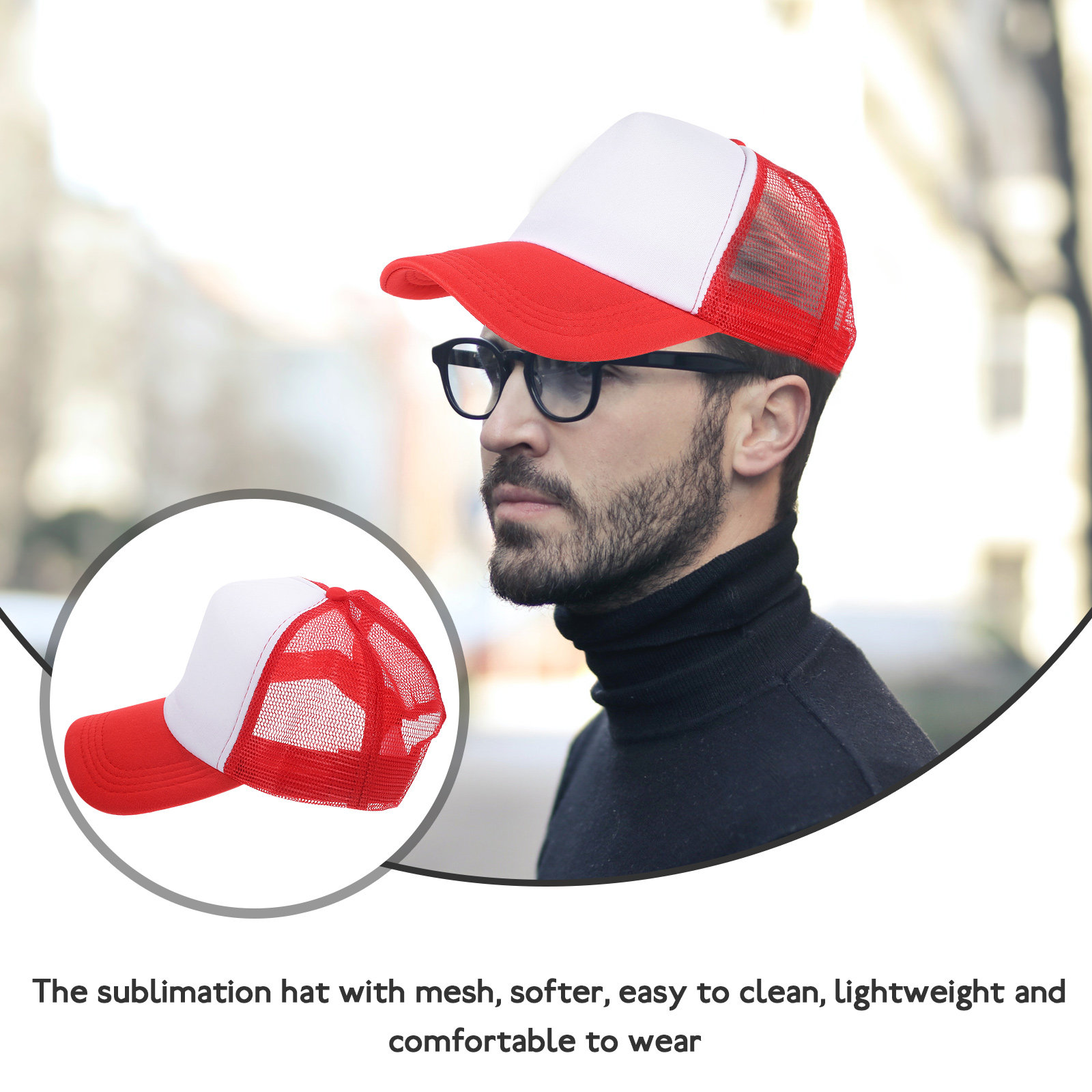 10Pcs Blank Baseball Caps Mesh - Hat Sublimation Blank recension och pris